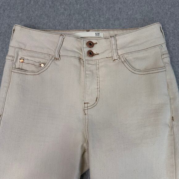 liT Kylie High Rise Curvy Skinny Ankle Jeans Womens Tan/Cream 6 Frayed Hem Work - Picture 3 of 12